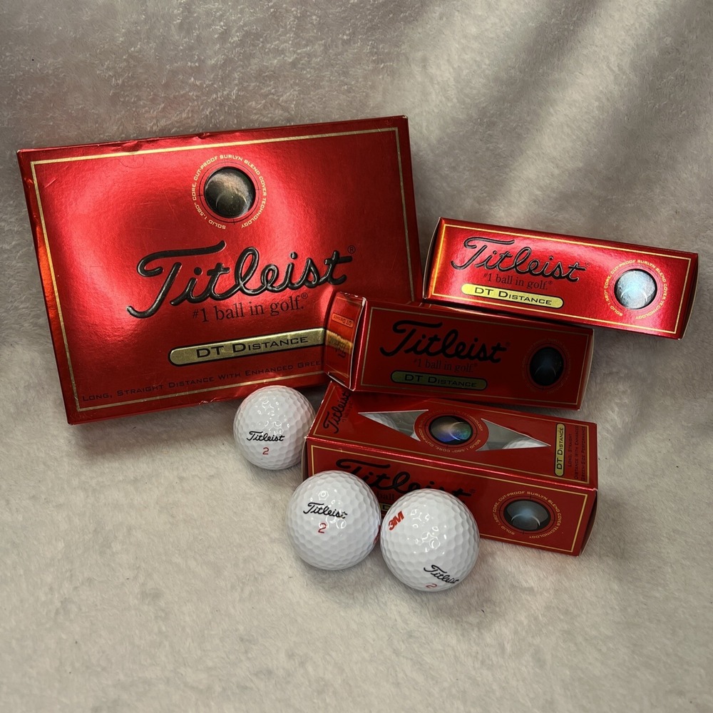 Titleist DT Distance Golf Balls 3 sleeves of 3 = 9 balls total NEW